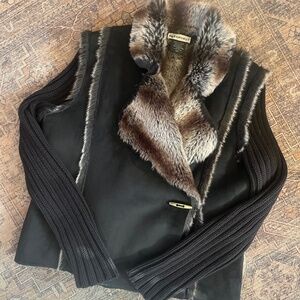 Vintage Parkhurst ultra suede and faux fur jacket sz sm